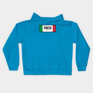 Prato City in Italian Flag Colors Kids Hoodie